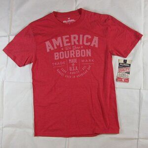 Rural Cloth Unisex Adult Short Sleeve America We Grow Bourbon T-Shirt Red